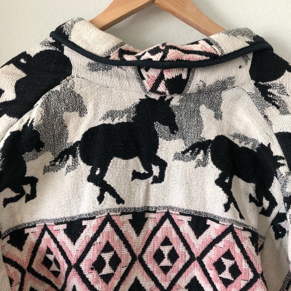 New Identity horse aztec print tapestry jacket size 2x - Picture 9 of 12